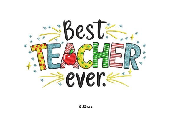 Best Teacher Ever Teaching with Heart Embroidery Review